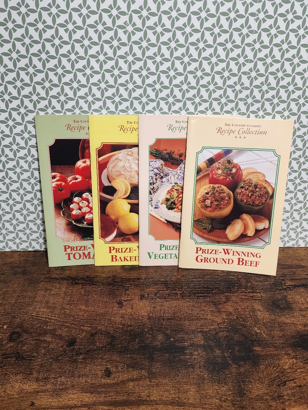 Vintage The Countey Cooking Recipe Collection Set Of 4